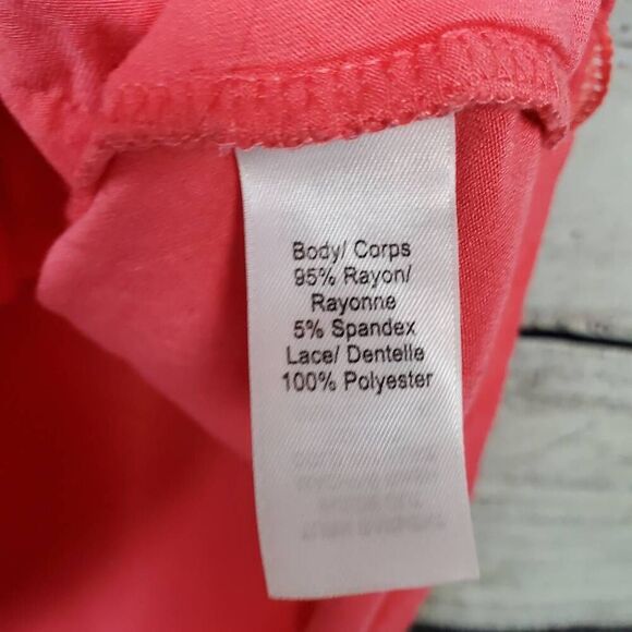 Maurices Women’s Coral Lace Trim Tank Top Size L - Picture 5 of 6